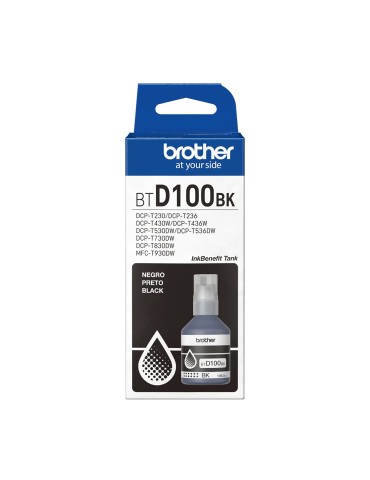 Tinta Brother D100 negra Para Impresoras T230 T236 T430W T436W T530DW T536DW T730DW T830DW T930DW.
