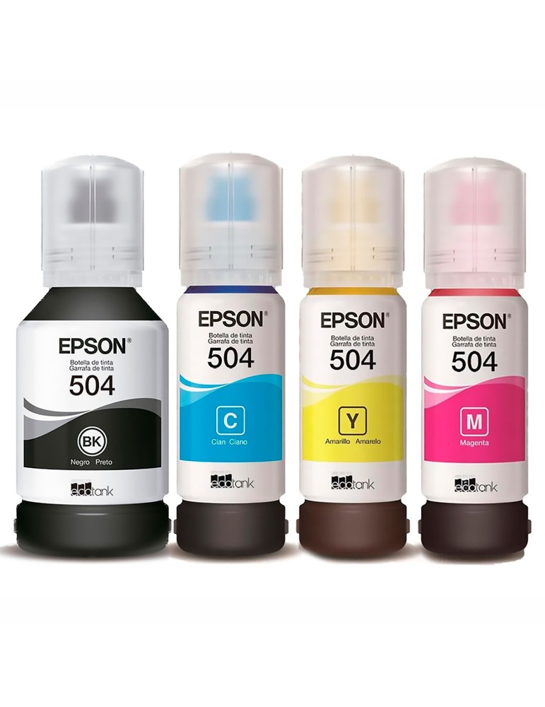 Tintas 504 Originales Impresoras Epson Ecotank L6161 L6171 L6191