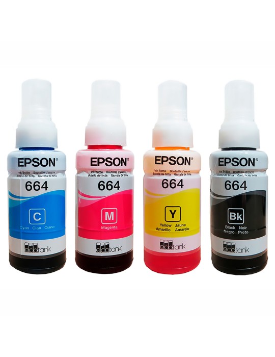 Tintas 664 Originales Impresoras Epson L495 L555 L565 L575 L1300