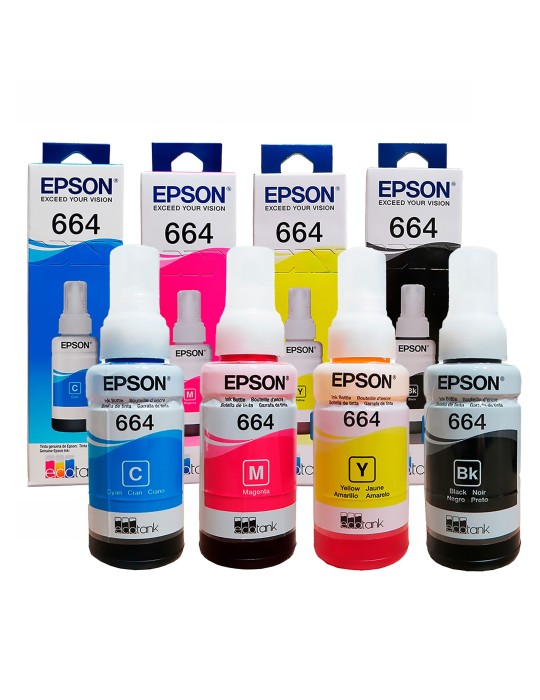 Tintas 664 Originales Impresoras Epson L495 L555 L565 L575 L1300