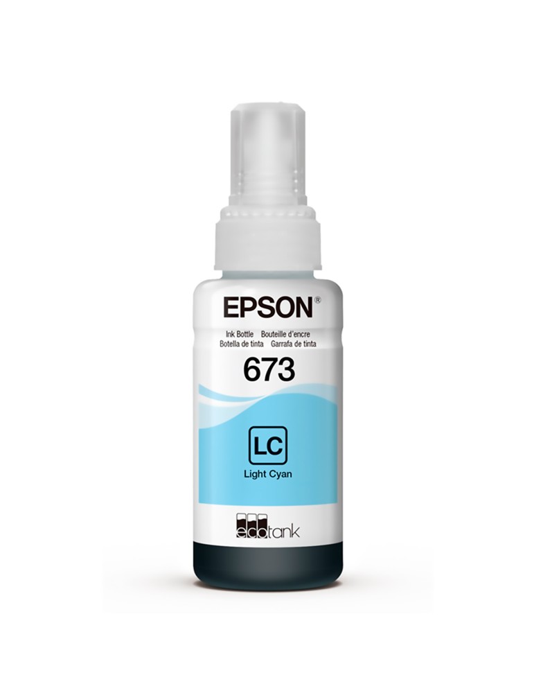 Tinta Epson 673 color Cian Light Para Impresoras series  Ecotank L800 L805 L810 L850 L1800