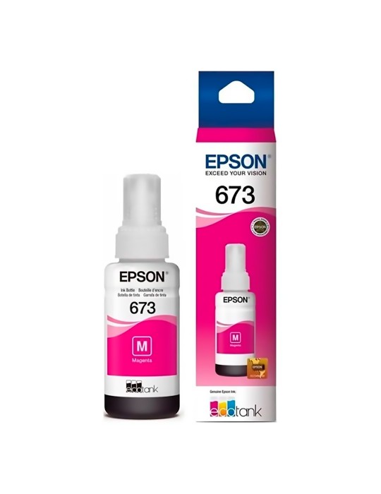 Tinta Epson 673 color Magenta Para Impresoras series  Ecotank L800 L805 L810 L850 L1800