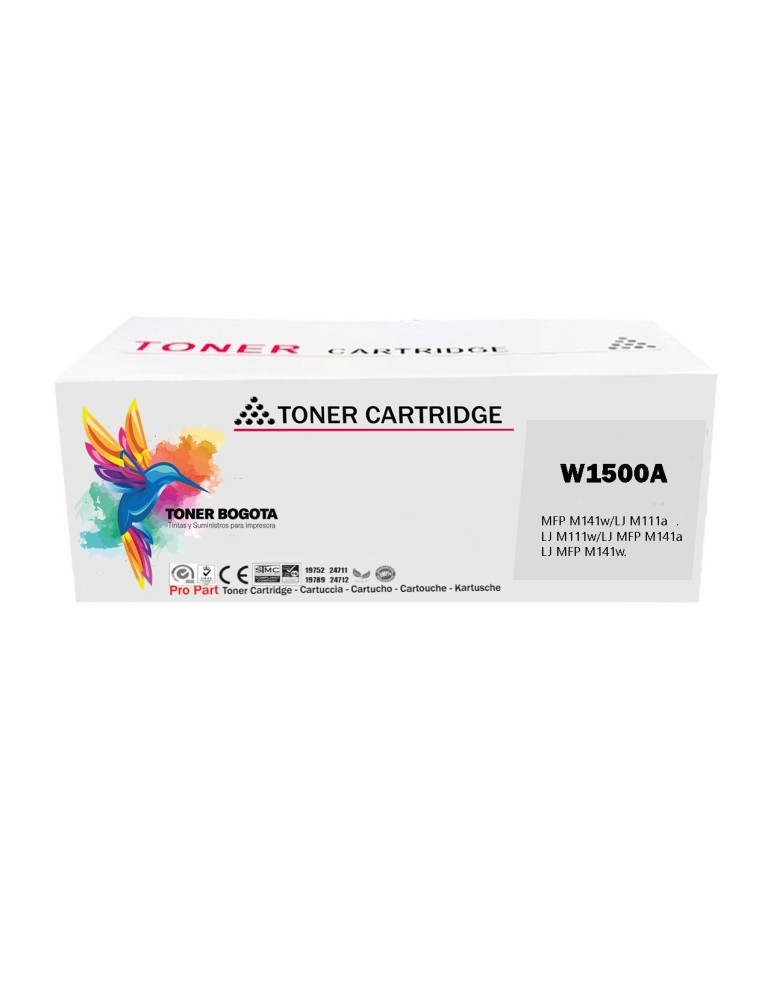 Tóner W1500A compatible impresoras HP LaserJet M111 M111W MFP M141 M141W