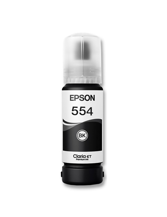 Tinta Epson 555 - 554 color negra Para Impresoras Epson Multifuncional Ecotank L8160 L8180