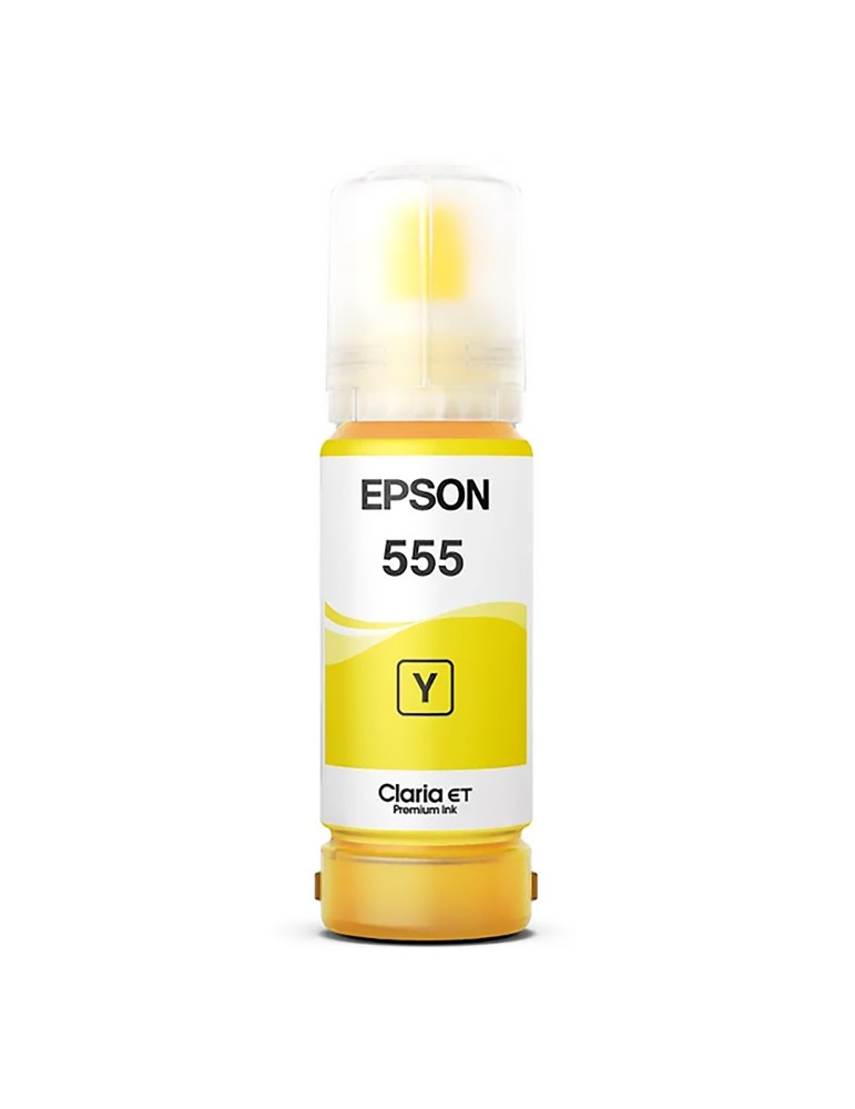 Tinta Epson 555 color Yellow Para Impresoras Epson Multifuncional Ecotank L8160 L8180