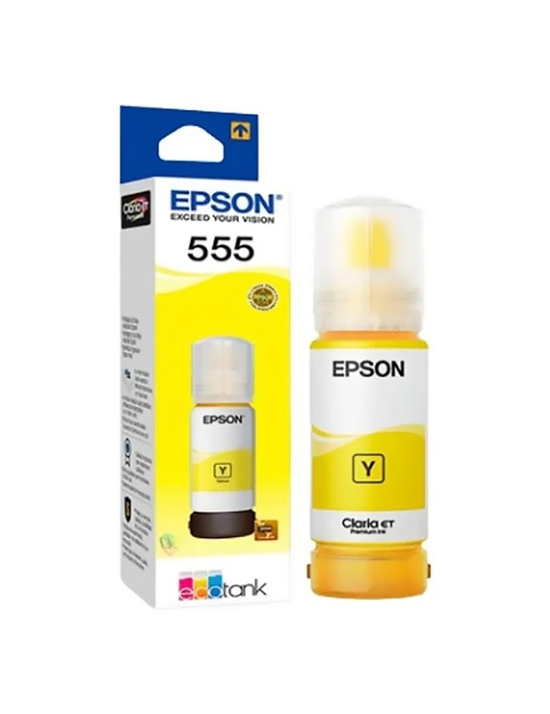 Tinta Epson 555 color Yellow Para Impresoras Epson Multifuncional Ecotank L8160 L8180