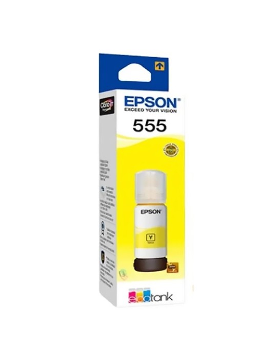 Tinta Epson 555 color Yellow Para Impresoras Epson Multifuncional Ecotank L8160 L8180