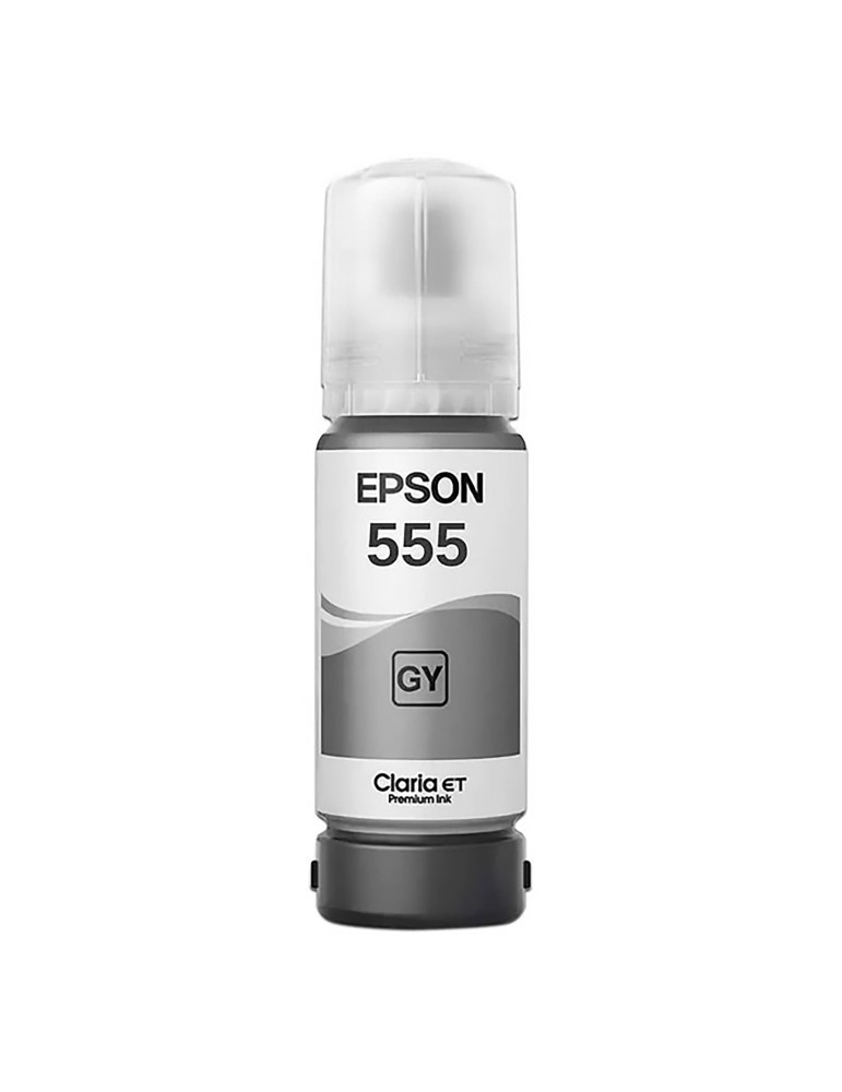Tinta Epson 555 color Gris Para Impresoras Epson Multifuncional Ecotank L8160 L8180