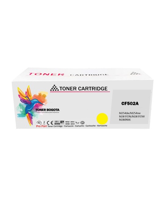 Tóner CF502A Generico impresoras HP color LaserJet Pro M254 M280 M281