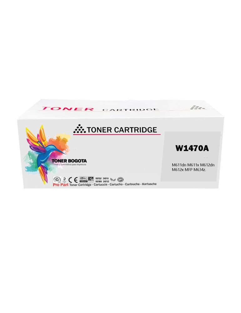 Tóner Generico HP 147A negro compatible con impresoras  HP LaserJet Enterprise Flow M610 M611 M612 MFP M634 M635 M636