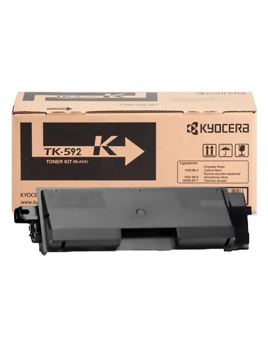Tóner Original Kyocera 592 Negro para impresoras Kyocera FS-C2026MFP FS-C2126MFP FSC2526MFP FS-C2626MFP FS-C5250dn FS-M6026cidn