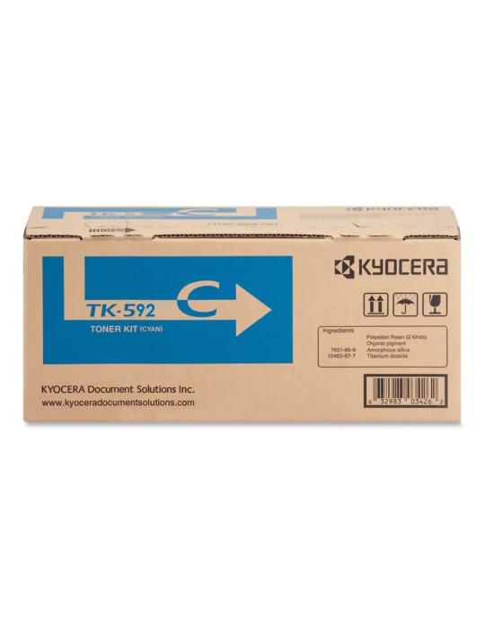 Tóner Original Kyocera 592 Cian para impresoras Kyocera FS-C2026MFP FS-C2126MFP FSC2526MFP FS-C2626MFP FS-C5250dn FS-M6026cidn