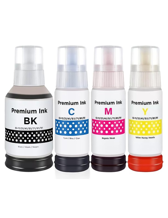 Kit tintas GI11 Generica Impresoras Canon Pixma G2170 G3160 G3170