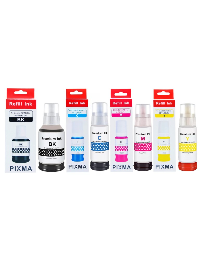 Kit tintas GI11 Generica Impresoras Canon Pixma G2170 G3160 G3170