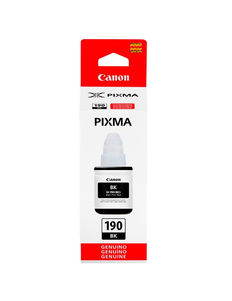 Tinta Canon GI190 negra Para Impresoras Canon G1110 GI1100 G2100 G2101 G2111 G3100 G3101 G3102 G3110 G3111 G4100 G4110 G4111